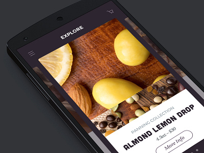 Categories Exploration B - Cards chocolate ecommerce exploration interface mobile mobile app ui ui kit