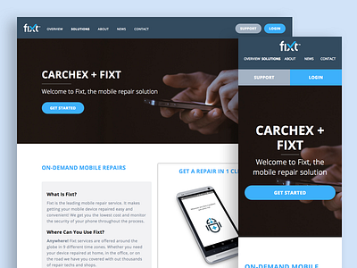 Fixt Partners Screen development mobile responsive sass ui ui design user interface ux website