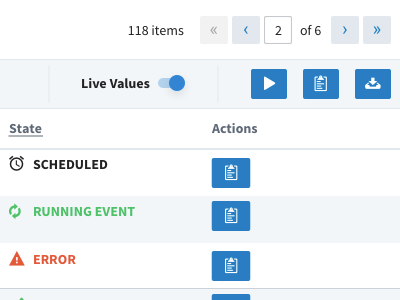 That's not a table... THIS is a table. data expand filter inline log pagination search sort table thread toggle ui