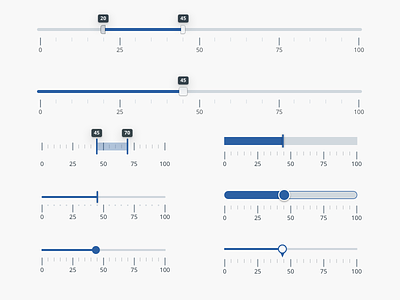 Sliders And Range Selectors