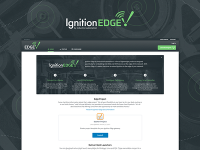 Ignition Edge Gateway – Web Application benner iiot interface iot ixd product design ui ui design web app