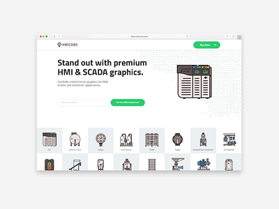 Premium HMI & SCADA graphics website graphics hmi icon design icon pack icons landing scada svg website