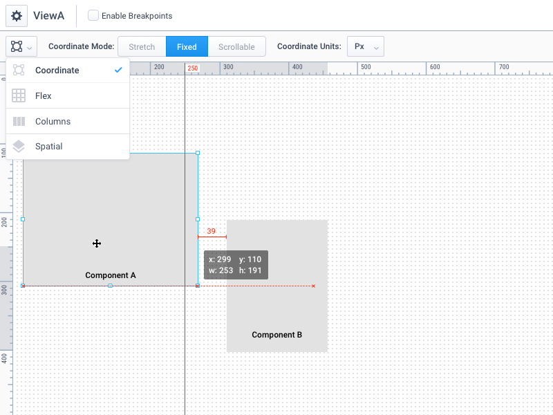 Designing a Designer. toolbar controls grid sketch rulers ui design guides artboard designer ui
