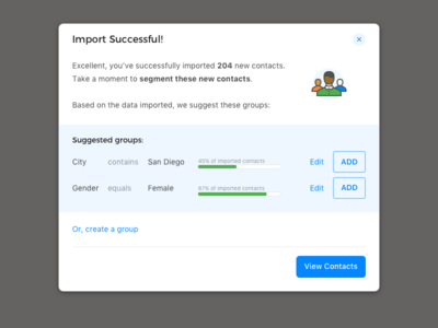 Contacts Import Suggestions