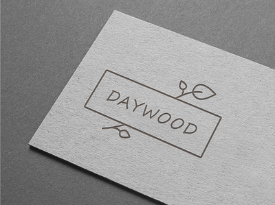 Daywood branding design eco logo minimal mockup vector