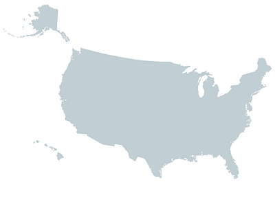 The USA map silhouette