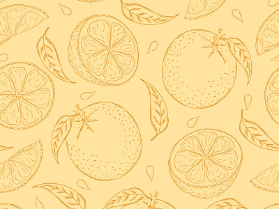 Orange pattern design food illustration natural orange organic pattern summer vector