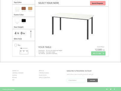 Ginchy Table design epidot designs furniture website ui ux design webdesign website design