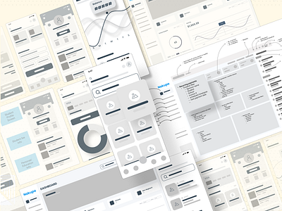 Fintech web app Lo-Fidelity wireframes