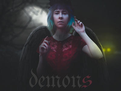 TRACK COVER "DEMONS" design typography