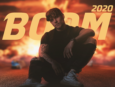 POSTER "BOOM" 2020 design poster typography