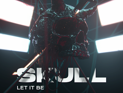 Skull 2d cinema4d design katana octane photoshop skull zbrush