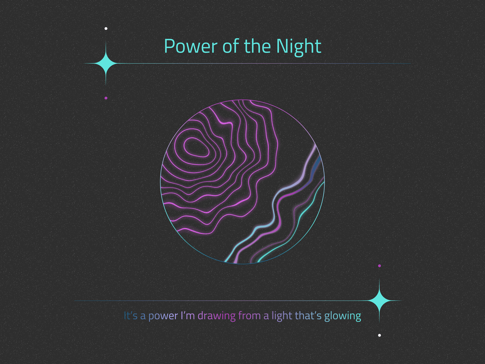 Poster Power of the Night animation concert design insta design instagram design music album music group post design poster design web design