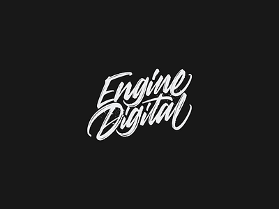 Engine Digital – Handstyle Wordmark branding hand lettering handstyle identity identity design logo wordmark
