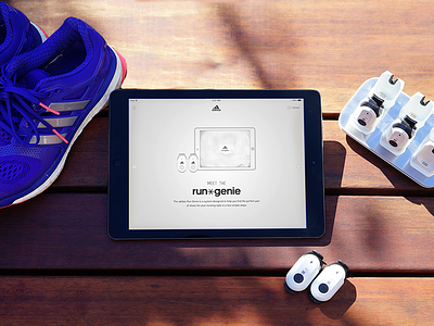 adidas Run Genie adidas app ios ipad run rungenie running shoes tablet ui ux