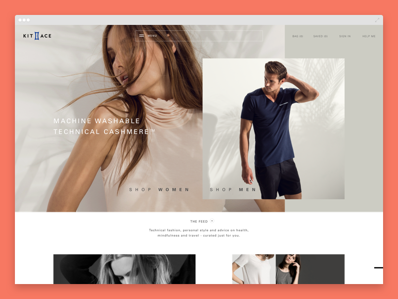 Kit and Ace - Homepage Feed by Engine Digital on Dribbble