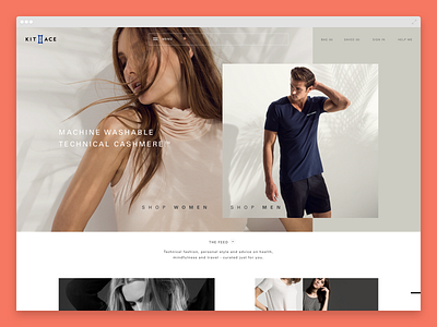 Kit and Ace - Homepage Feed apparel clean design desktop digital fashion grid homepage new york ui vancouver website