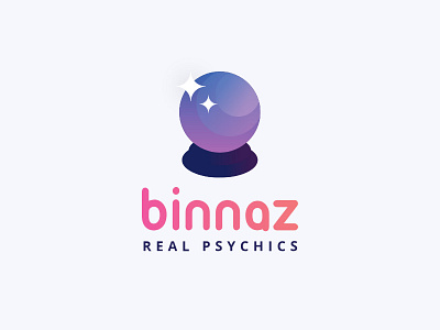 Binnaz Real Psychics app branding fortune gradient logo reading web