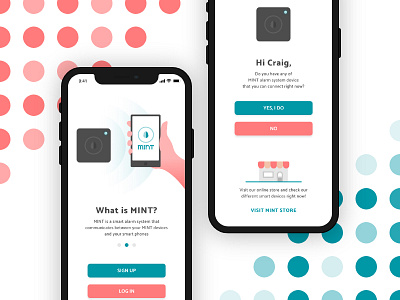 Mint Smart Alarm 2018 alarm app branding clean interface ios logo simple smart home