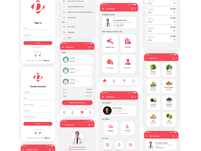 Diabetone - Light Mode app app design app ui app ui design design graphic design mobile app design ui ui design uiux ux