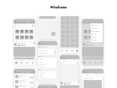 All Video Downloader - WireFraming