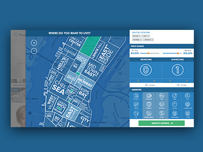 Real Estate Project, more shots... buy map price real estate slots ux