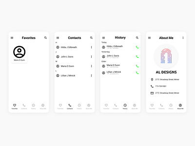 Clean Contacts UI design mobile mobile app mobile app design mobile design mobile ui ui