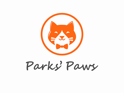 parks paws animal animation art cat design icon illustration kitty illustration logo shop simple logo typogaphy