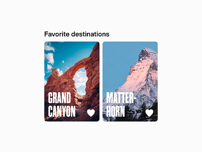 Daily UI Challenge - day #44 daily 100 challenge dailyui design favorite favorites flat minimal sightseeing travel ui