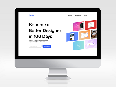 Daily UI Challenge - day #100 daily 100 challenge daily ui daily ui 001 dailyui design flat landing page design landingpage minimal ui uidesign web website