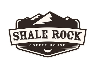 Shale Rock Coffee House - Logo Mark badge coffee design icon logo mountains