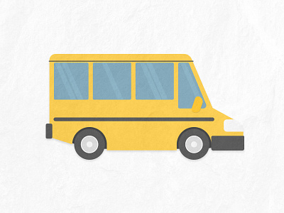 Simple Bus blue bus school bus texture vehicle wheels windows yellow