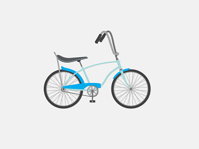 Banana Seat bike design illustrator vector