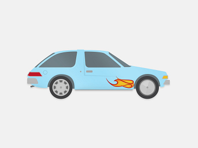 Mirthmobile car design illustrator pacer vector vehicle waynes world