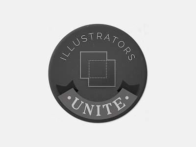 Illustrators Unite button design greyscale illustrator merge texture unite vector