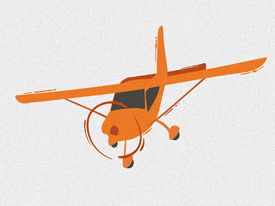 Plane airplane brush grain orange plane vector