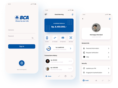 App Design - Mobile Banking app app design artboard bca color design designer designjamcollaboration designleague mbanking minimalist mobile design mockup payments popular userinterface ux design ux ui