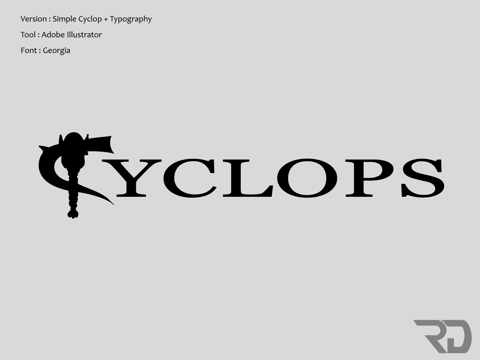 Simple Cyclop + Typography art branding design icon illustration illustrator lettering logo minimal typography