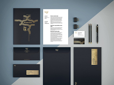 Branding design for Prudential PLC branding logo stationary