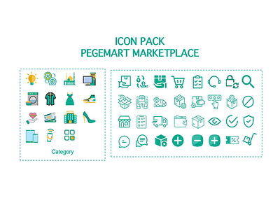 ICON PACK PEGEMART MARKETPLACE app branding design icon icon pack illustration interface mobile ui user interface ux
