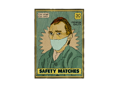 Vincent van gogh art design illustraion poster print safety matches stayhome staysafe texture vector vincent van gogh
