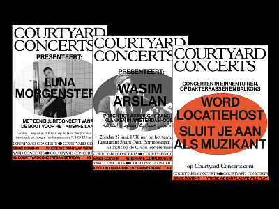 Courtyard Concerts - Visual identity and communication branding design graphic design illustration visual identity