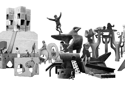 Les Espaces de Jeux - collage collage design graphic design illustration