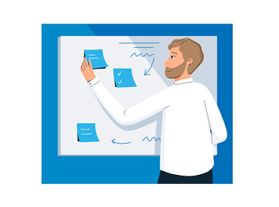 "Planning" awesome best shot blue and white board character characterdesign company digitalart flatillustration graphicdesign illustration intranet job man notes office planning vector vector illustration vectorart