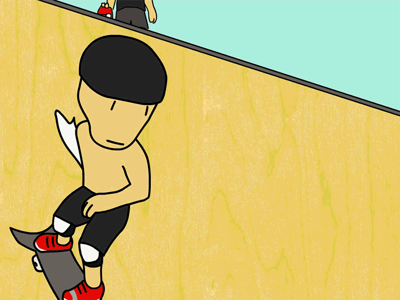 Mike skates vert animation character animation skateboarding