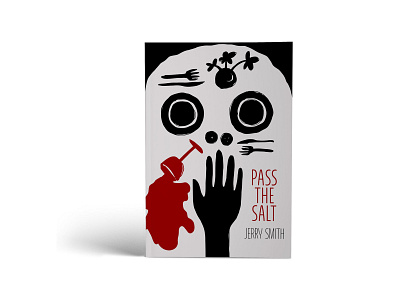 Pass the Salt- Murder Mystery? book cover design illustration minimal