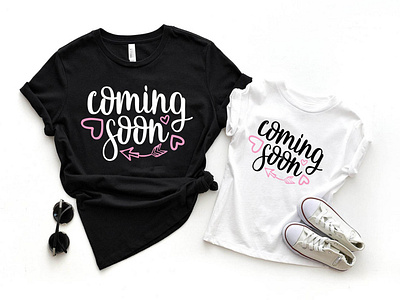 Coming Soon Pregnancy Typhography T Shirt Design, Apparel, Baby