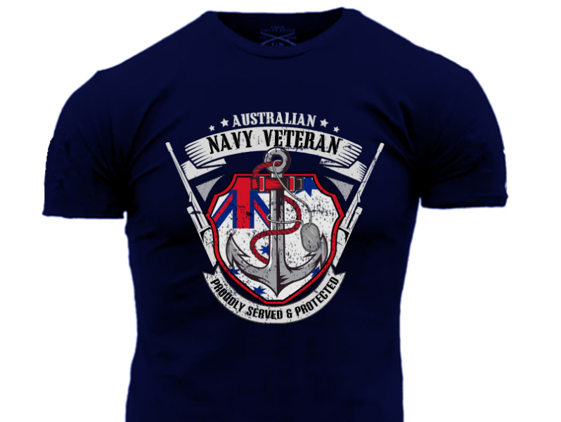 navy logo t shirts