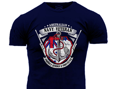 Australian navy veteran t-shirt design.