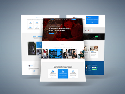 Corporate web ui illustration psd design uiux web template web ui